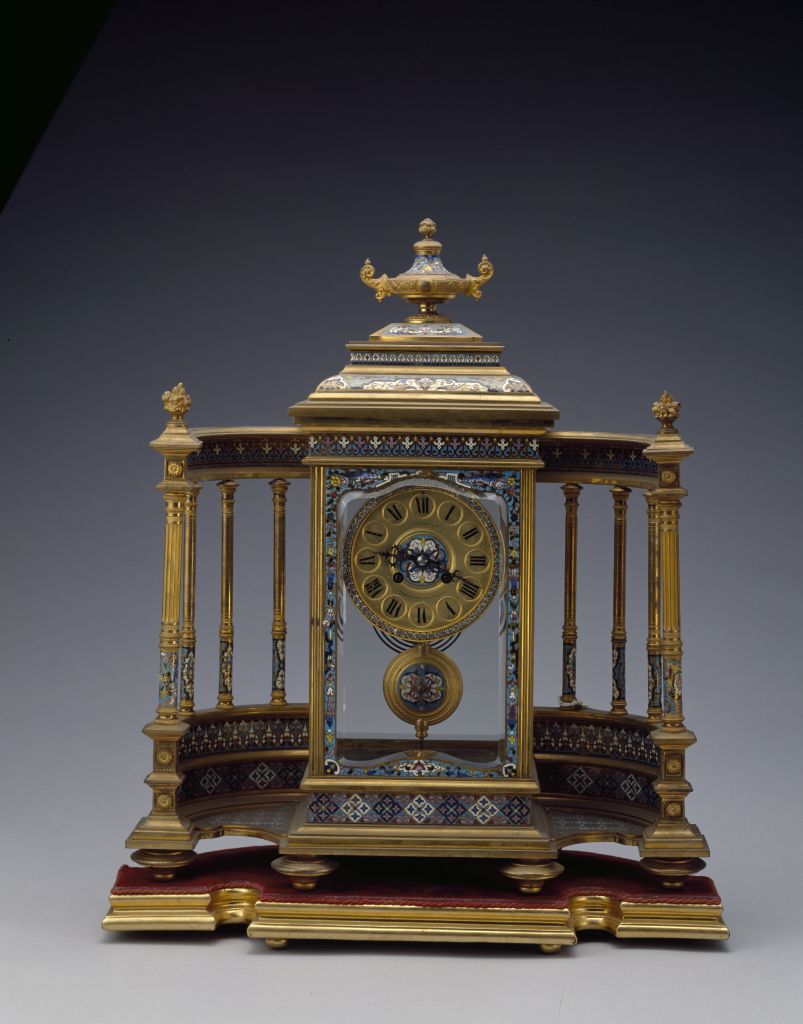 图片[1]-Copper plated enamel screen clock-China Archive
